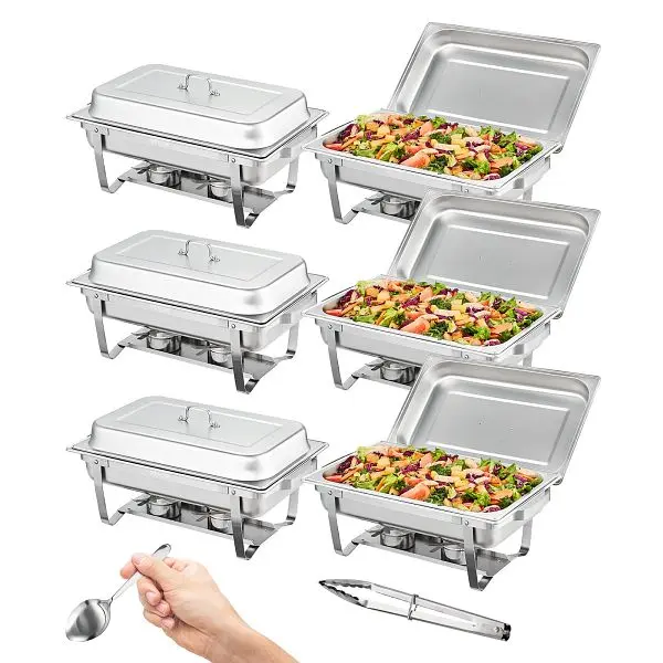 VEVOR Chafing Dish Buffet Set, 8 Qt Pipe Capacity, 6-Collection, ZFXKCLJTZ68QTMJAWV0
