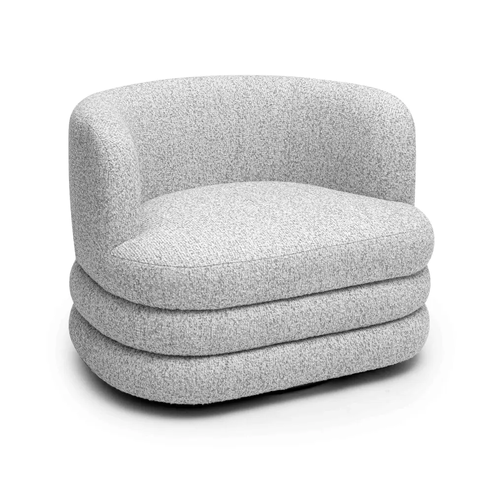 Astor Portable Grey Swivel Hotel Lounge Chair