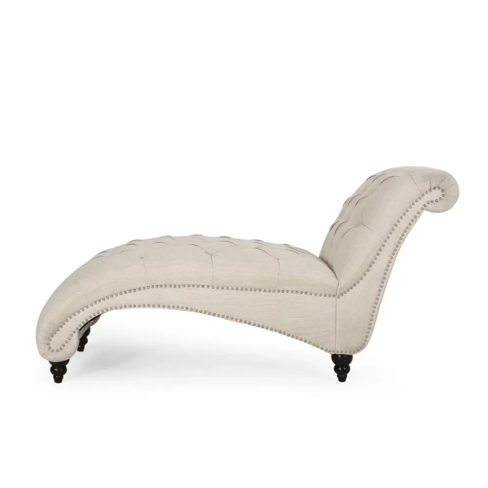 Chaise Lounge Button Tufted Diamon Stitch : Contemporary Line