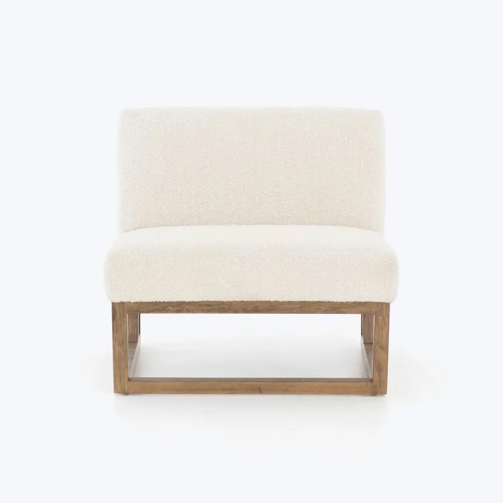 Floating Shelf Wood Base Lounge Chair