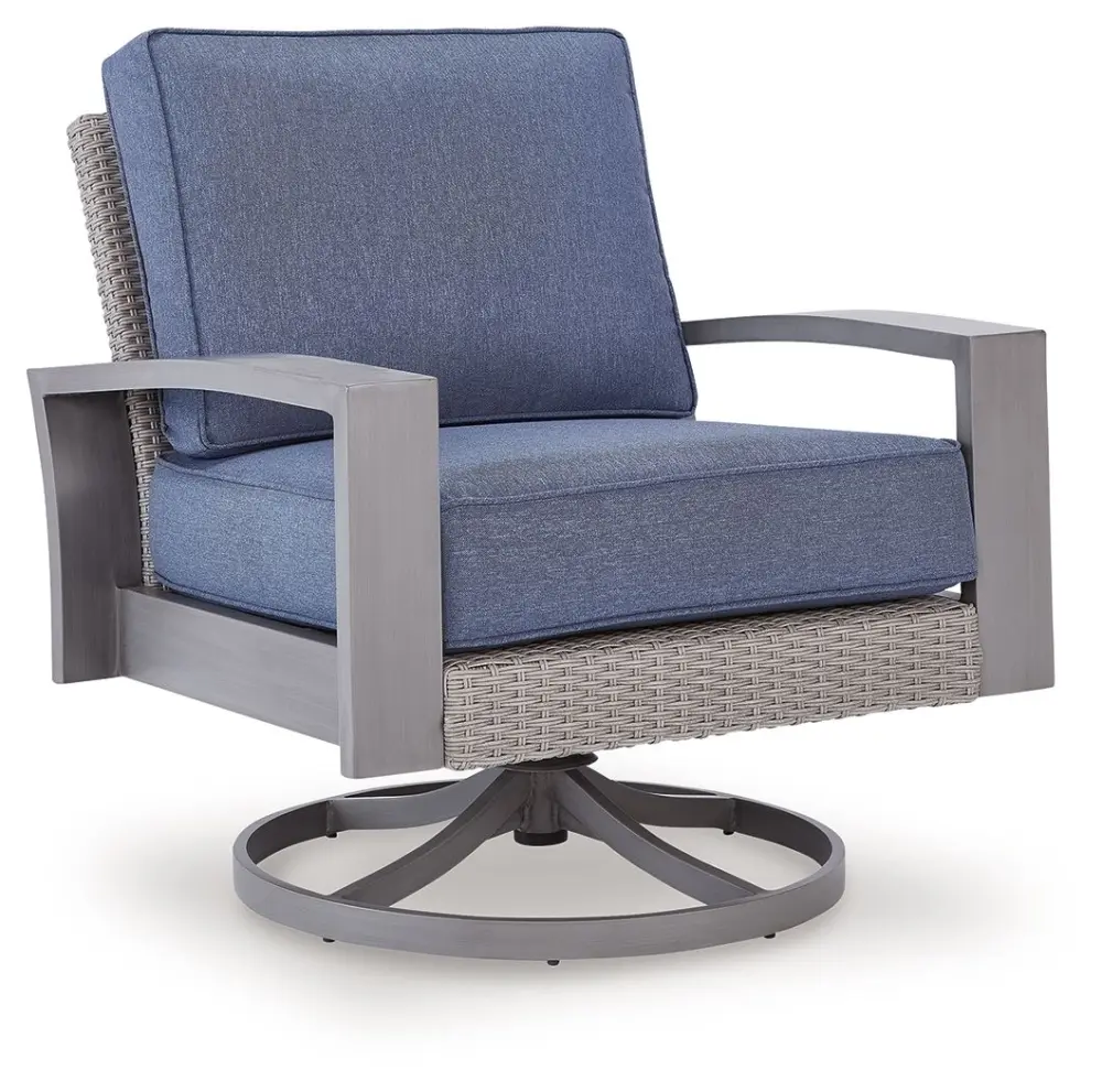Half Moon Beach - Swivel Lounge Cushion - Blue / Pewter | Reclining Seats |