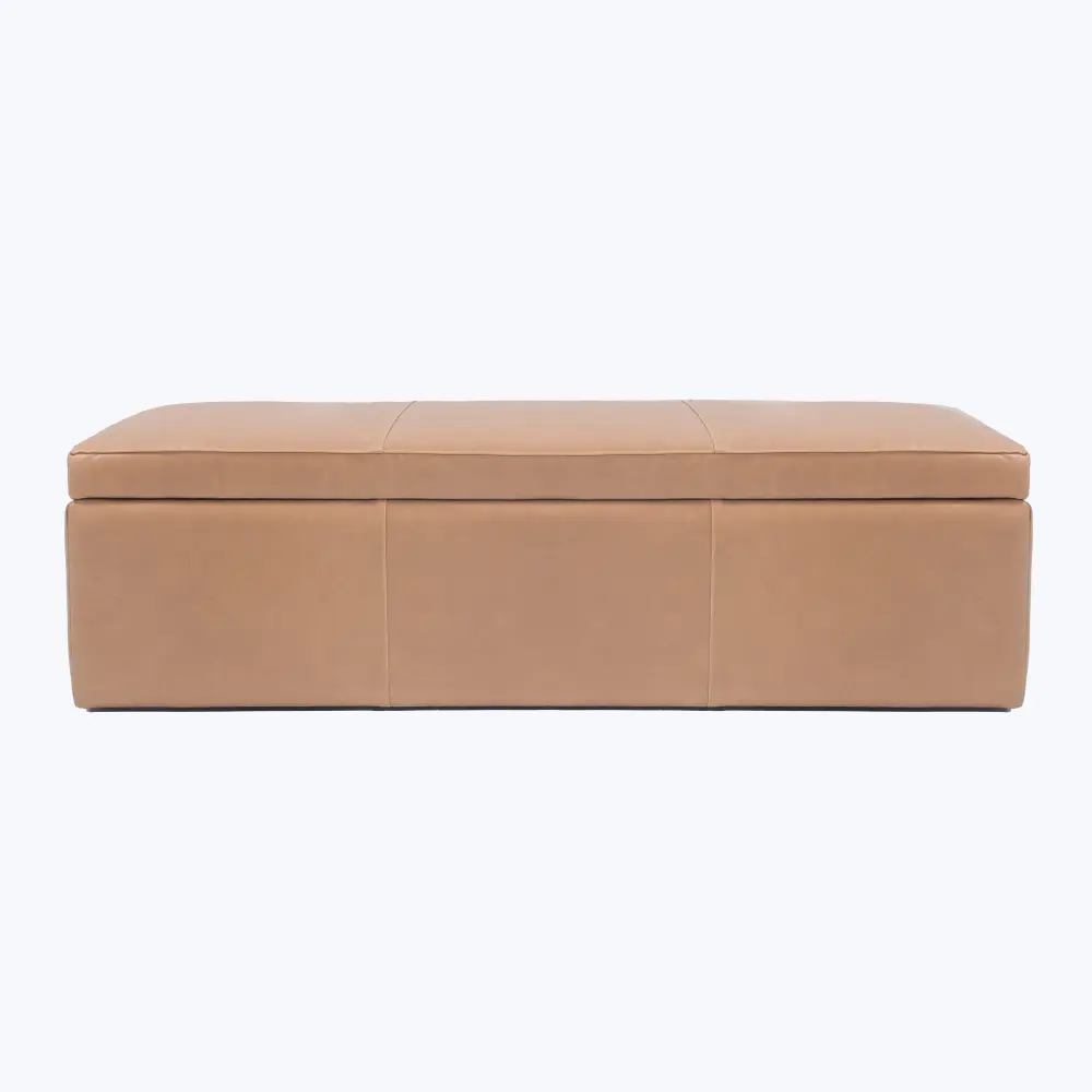 Convertible & Adjustable Orchard Leather Storage Ottoman