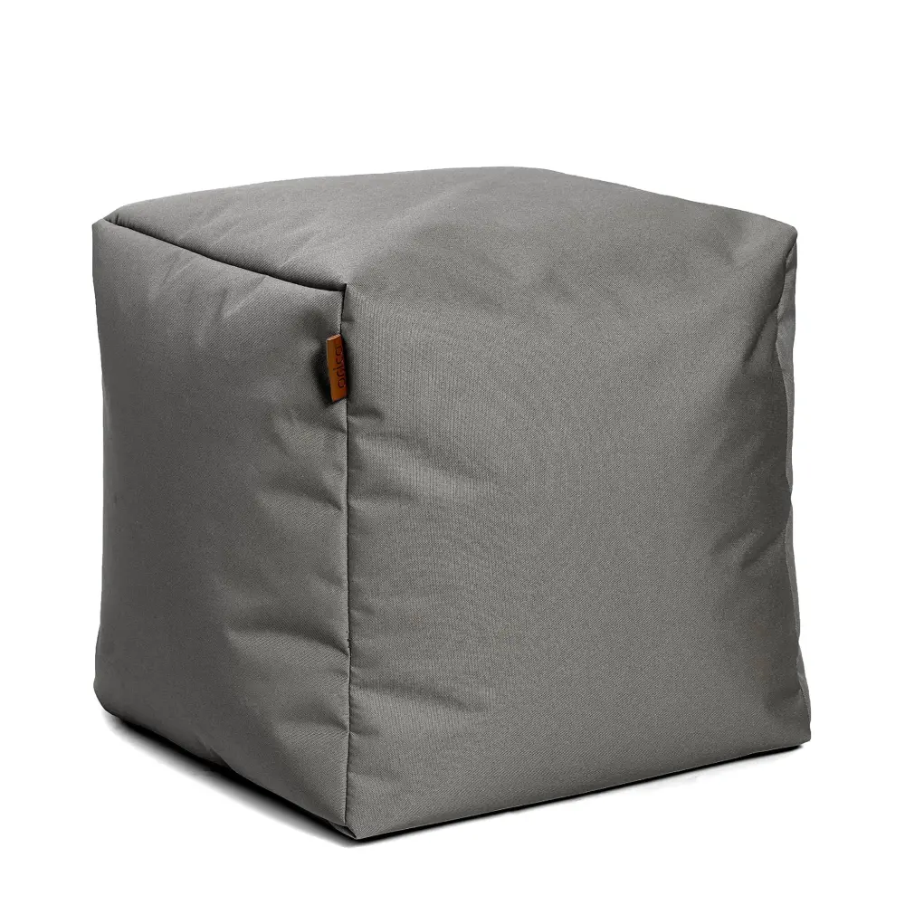 Square Ottoman and Footrest - Charcoal Grey - Twin Size