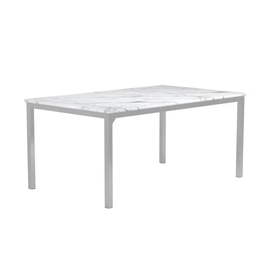 Diamond Modern Furniture COA Athena Dining Table Faux Marble Top 110101