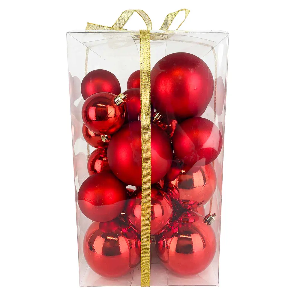 Christmas Balls Set, Cherry
