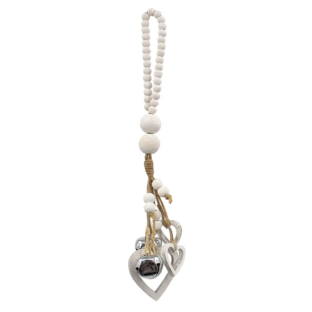 Hanging Heart Ornament Jingle Bells, 11''