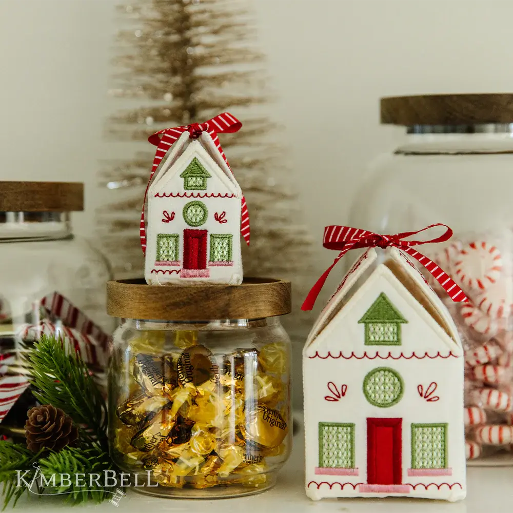 Hand-Painted Kimberbell Screen-based Dealer 2023 December Christmas House Gift Box Design Only