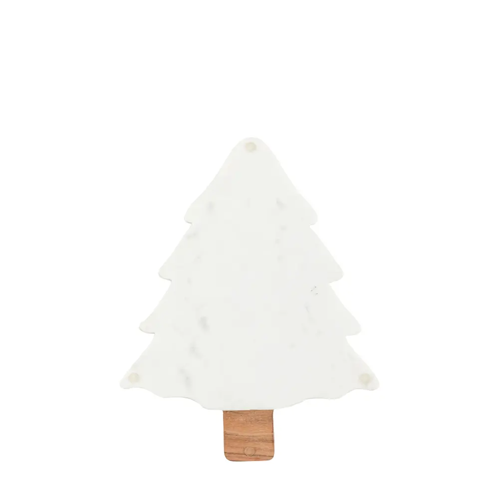Marble Christmas Tree Serving Platter Heirloom Quality