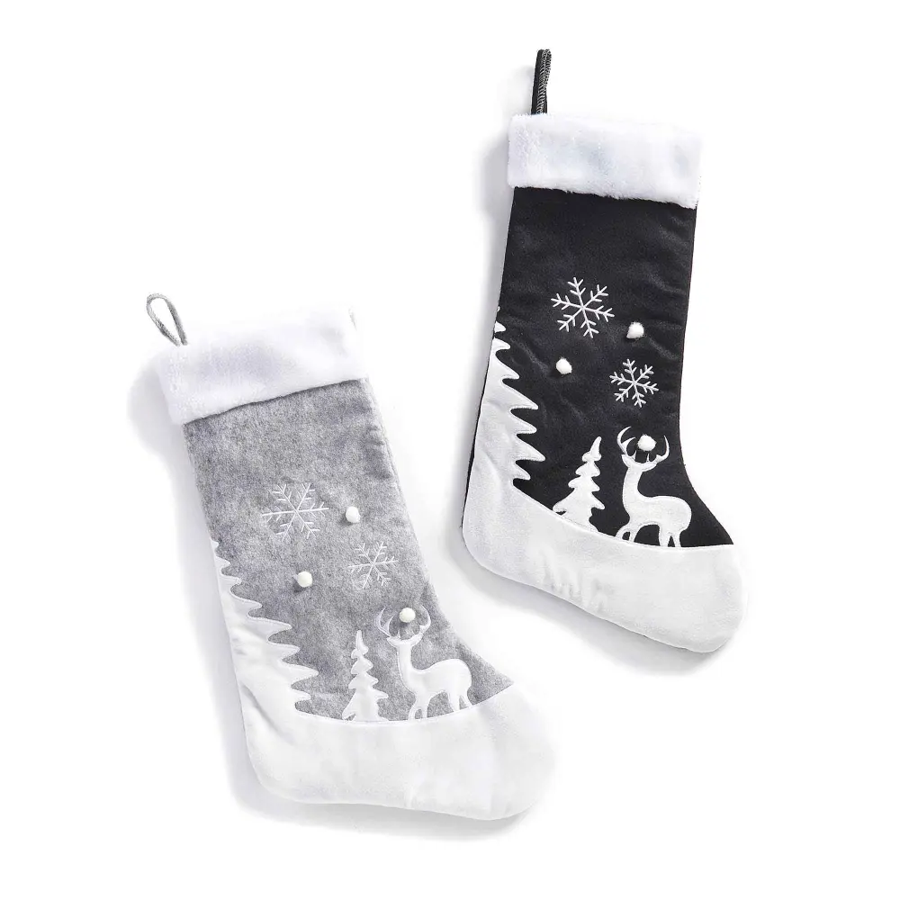 Christmas Stocking Reindeer 20'', Choice Between 2 Colors
