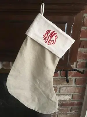 MONOGRAM CHRISTMAS STOCKING