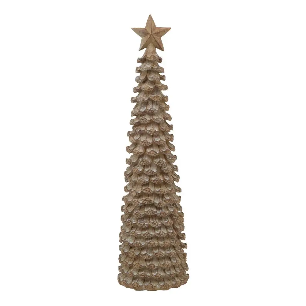 Buff Cedar Tree Ornament Star - Large
