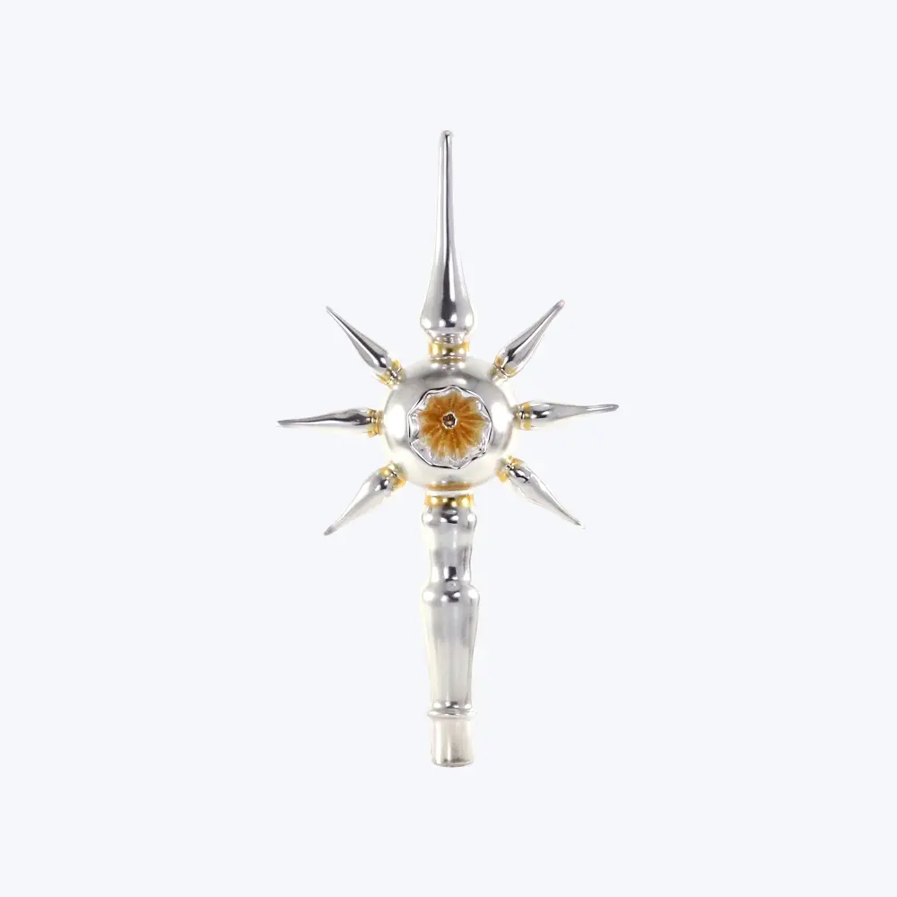 Heirloom Sterling Star Tree Topper | Battery Operated | Remote