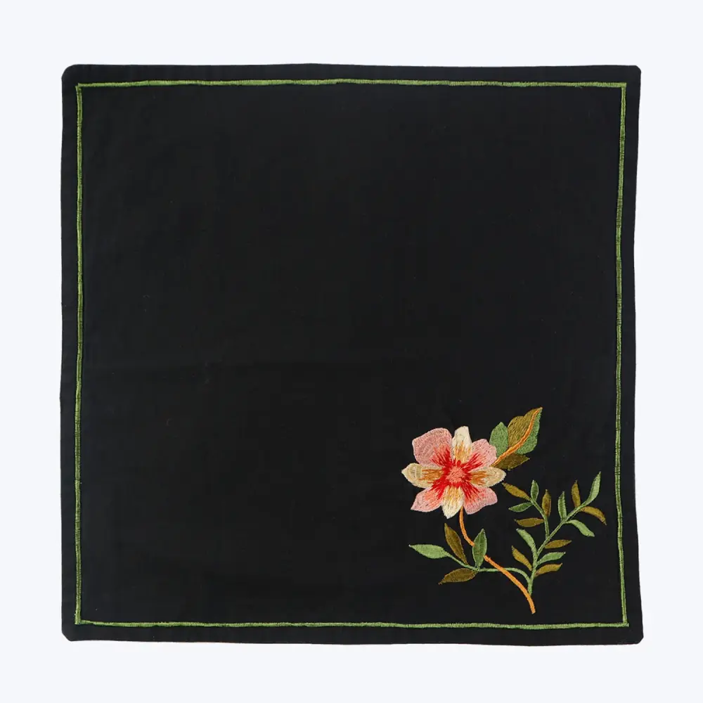 Quick-Dry Embroidered Flower Napkin