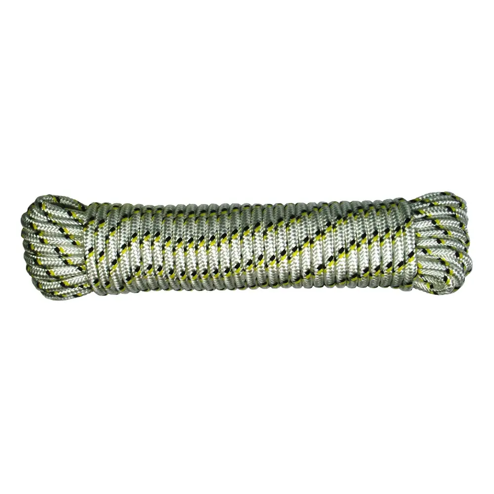 7/32'' Modern fabric Clothesline, White and Yellow - 50'