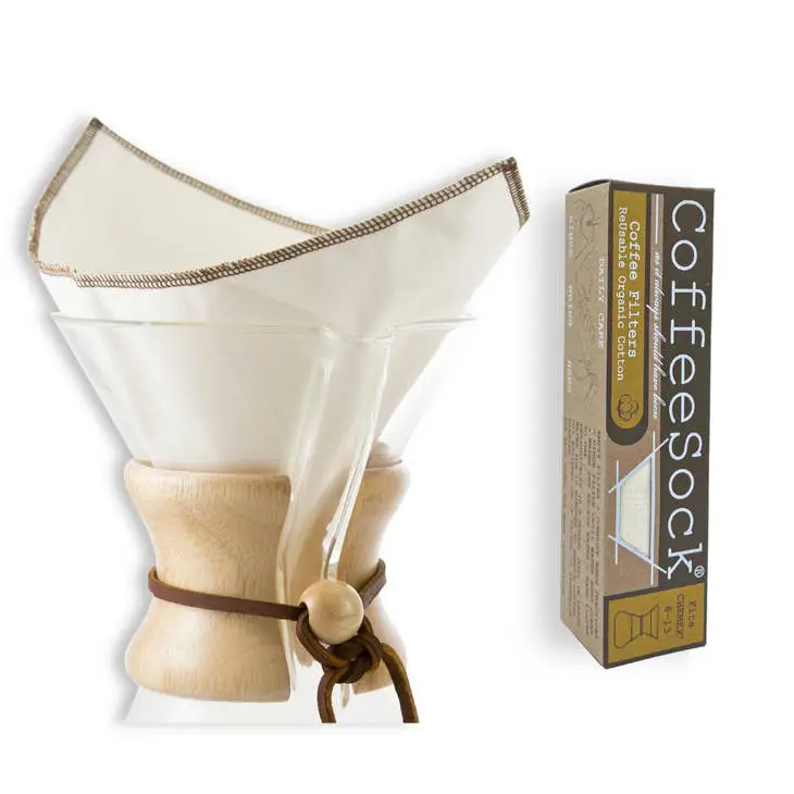 Reusable Organic Coffee Filters - Chemex® Style 6-13 Cup
