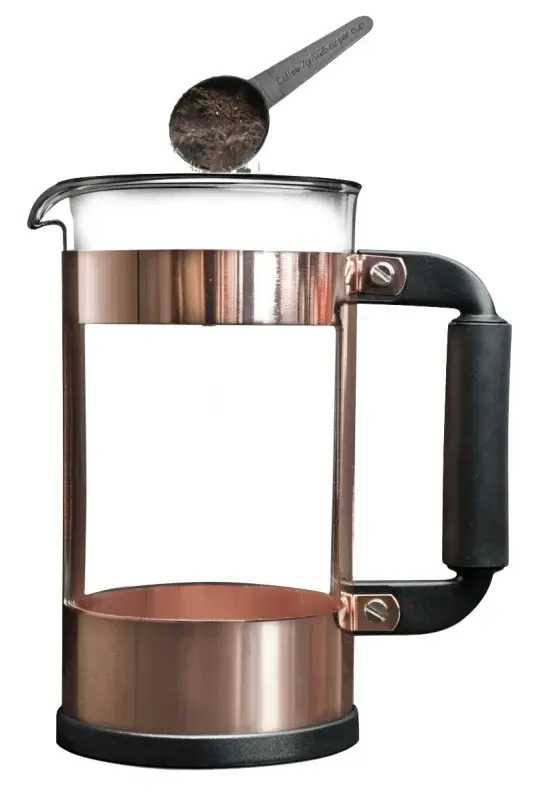 Primula PCCP-6508S-2 Coffee Press, 32 oz Capacity, 8-Pan, Copper/Glass