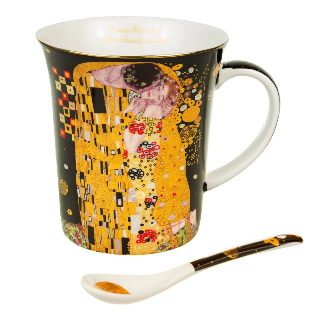 Aurum Gustav Klimt Porcelain Coffee Mug Teaspoon