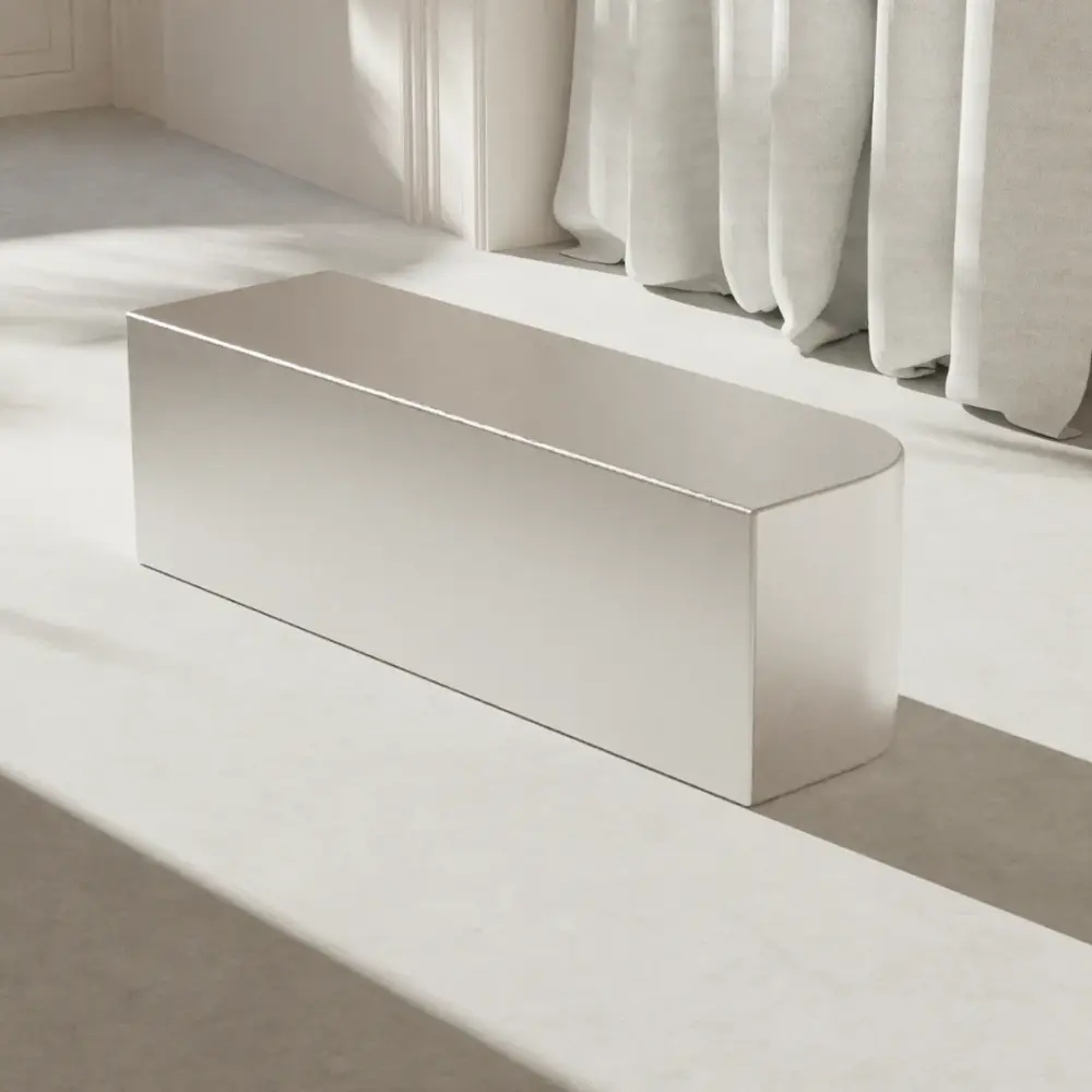 Coffee table Chrome Moron version 2 - B100 D30 H30 - Stainless hardened