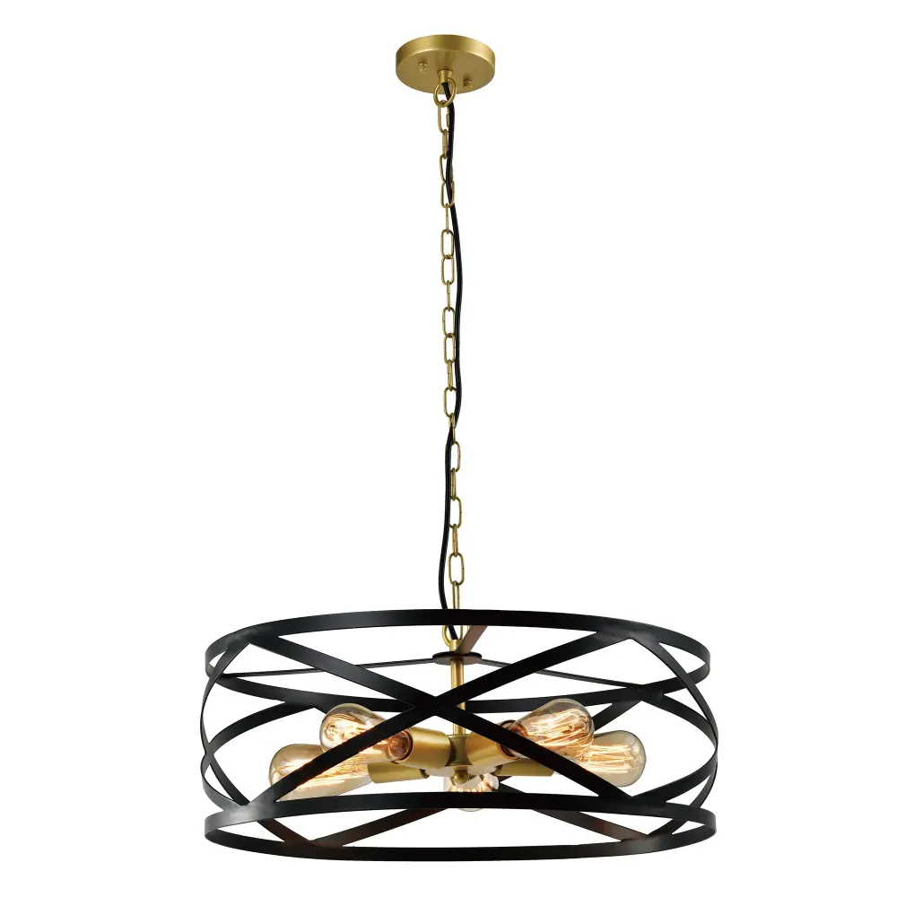 Maxax 5 - Airy Lantern Geometric Chandelier Wrought Iron Accents#MX21022