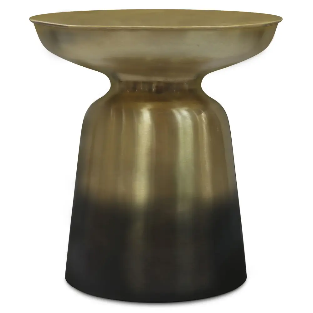 Toby - Metal Accent Table - Aurum / Black Ombre
