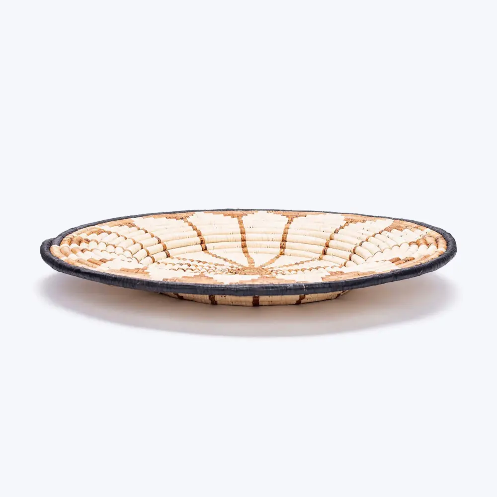 Handcrafted Artisan Banana Burst Woven Plate