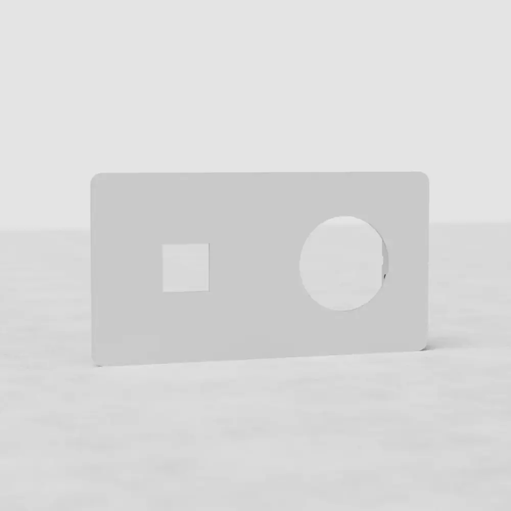 Kew Duplicate 1x Keystone & 1x Socket Plate - Paintable