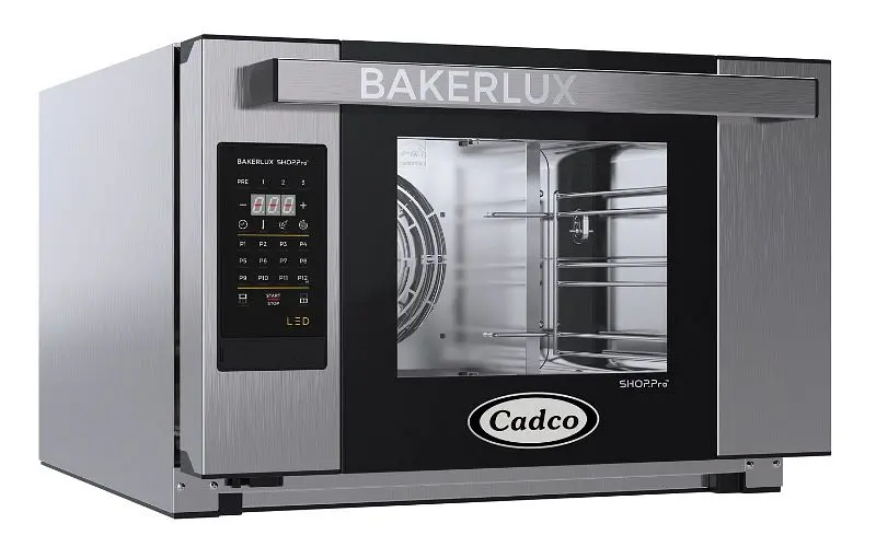Cadco Rugged Bakerlux Half Size Digital Convection Oven, LED Panel, 3 Shelf, XAFT-03HS-LD