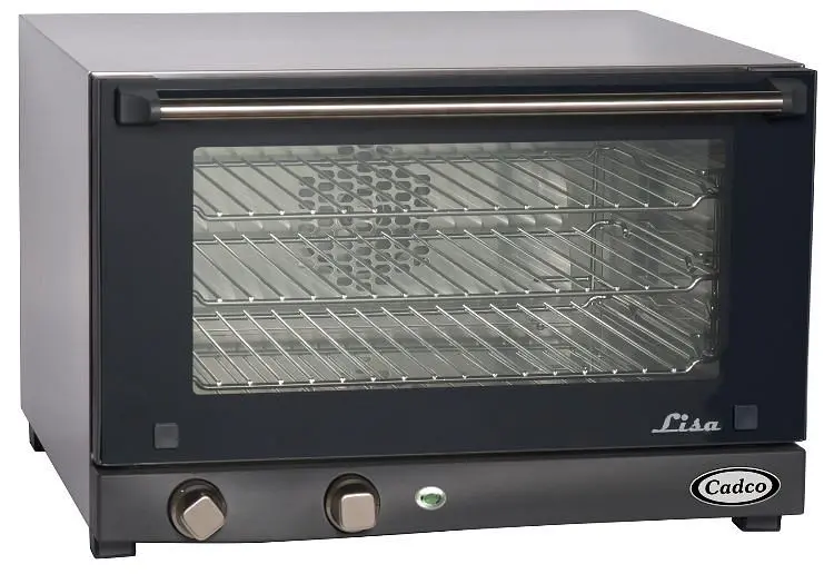 Cadco Super-Strong Manual Convection Oven, 3 Half Size Sheet Pan Capacity, OV-013