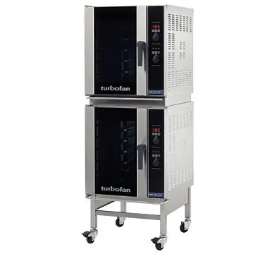 Moffat Extra-Strong Turbofan E33D5/2C - Half Size Plate Pan Digital Electric Convection Oven Double Stacked Castor Base St...