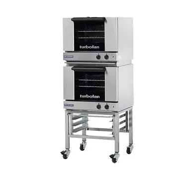 Moffat Turbofan E22M3/2C - Half Size Board Pan Manual Electric Convection Ovens Double Stacked Caster Base Stand, WxDxH: 2...