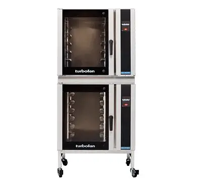 Moffat Turbofan E35T6-26/2C - Two Full Size Electric Convection Ovens Touch Screen Regulation Double Stacked on Base Stand...
