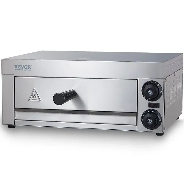 VEVOR Electric Countertop Pizza Oven 12-inch, 1500W Commercial Pizza Oven Adjustable Temp, CTSDPSLBXG1SBXUI2V1