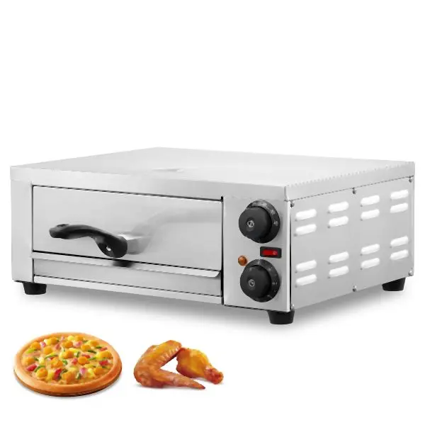 VEVOR Electric Countertop Pizza Oven 12" 1500W Adjustable Temp 0-120Min Timer, CLMDRPSLDCSXBI3U5V1