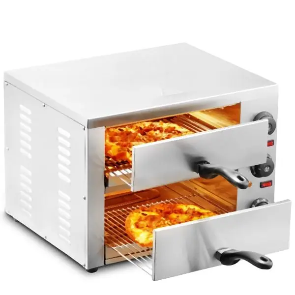 VEVOR Electric Countertop Pizza Oven 12" Adjustable Temperature 0-120Min Timer, CLMDRPSLSCSXXHD6UV1
