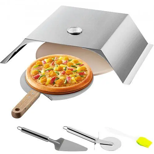 VEVOR Heavy-Duty Pizza Oven Kit, Stainless Alloy Steel Grill Pizza Oven, Pizza Maker Kit Most 22" Charcoal Grilll, Gr...