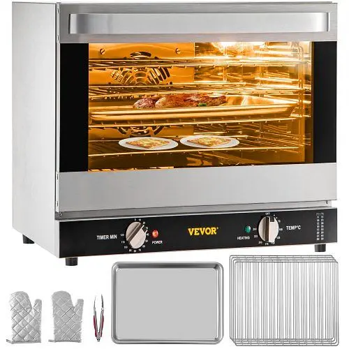VEVOR No-Tool Countertop Convection Oven Commercial Toaster Baker Stainless 60Qt 120V, RFXHLM68L110V42FZV1
