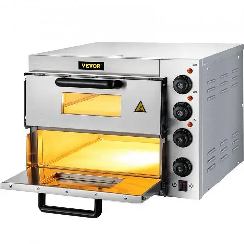 VEVOR Universal Commercial Countertop Pizza Oven Electric Pizza Oven 14" Pizza Indoor, 3 Temperature Knobs, LXBSKX142...