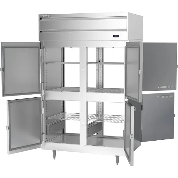 Beverage-Air P-Series Warming Cabinet, Top Mount Half-Solid Double Door Pass-Thru, Exterior Dimensions: WxDxH: 52 1/8&quot...
