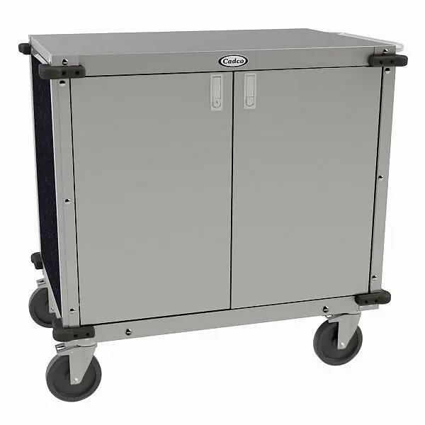 Cadco Locking Functionality Cart, Navy Laminate Panels, CC-LUC-L4