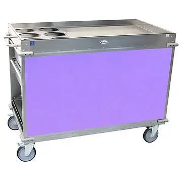 Cadco MobileServ Beverage Cart, 6 Air Pot Wells, Lavender Laminate Panels, BC-3-L7