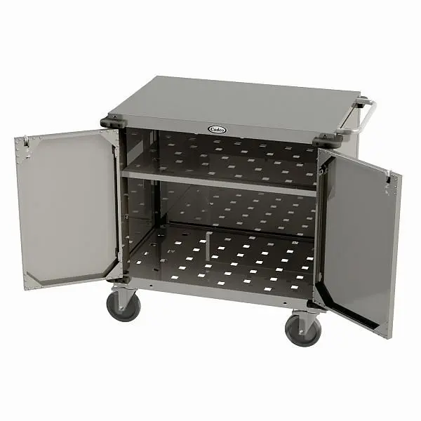 Cadco Multi-Purpose Locking Functionality Cart, Stainless Panels, CC-LUC-LST