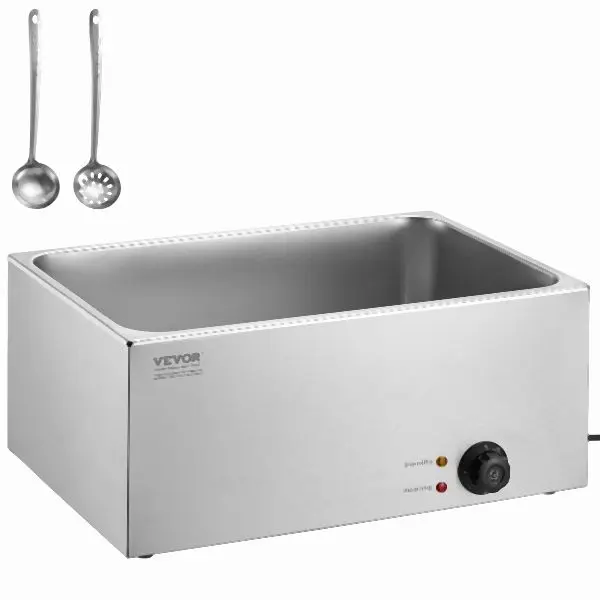 VEVOR Commercial Electric Food Warmer Countertop Buffet, Bain Marie, 21.3 x 14.2 x 9.6 , SYSPBWQPTKWFVFYRFV1