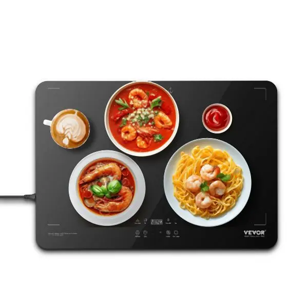 VEVOR Electric Warming Tray Buffet Food Warming Temp Regulation Tempered Glass, CBJRGBDZSWJB991OXV1