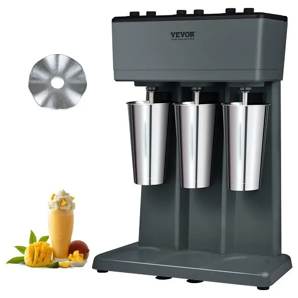 VEVOR Milkshake Maker, 375W x 3 Electric Milkshake Machine, STNXJHABS375WDQUWV1