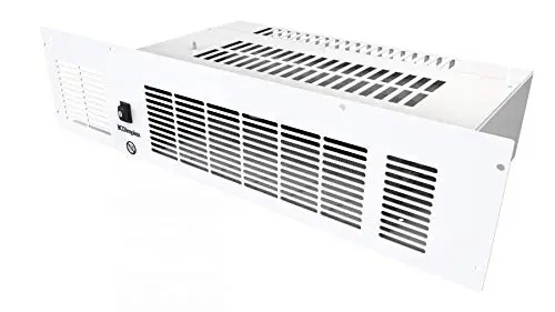 Devola Dimplex 2.4kW Electric Kitchen Plinth Heater BFH24E 3 interchangeable grilles including Ivory, Brushed Steel & Brow...