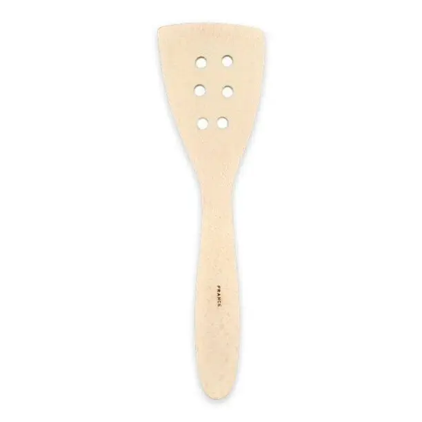 12" Beechwood Large Curved Timber Spatula / Turner Holes