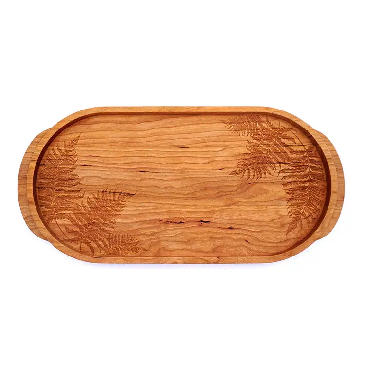 Cherry Oval Timber Serving Tray-Laura Zindel