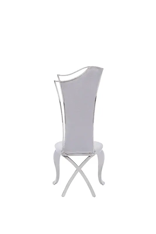 Modrest Bonnie Modern Grey Velvet & Stainless Steel Dining Chair place 2)