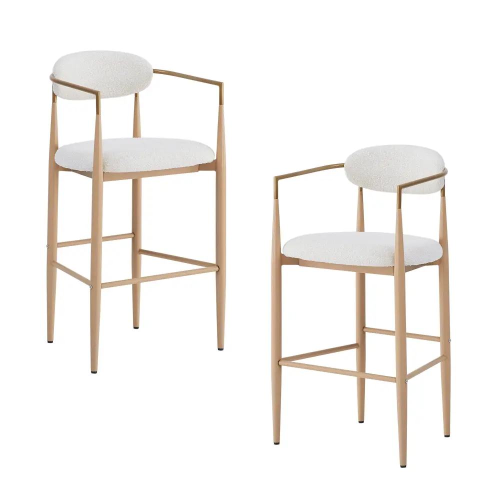 Upholstered Barstools Back Kitchen place 2)
