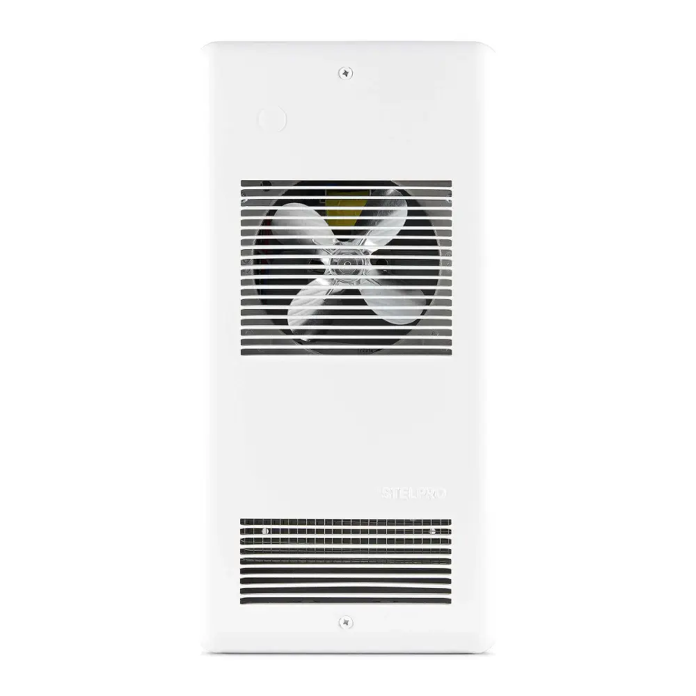Pulsair Wall Fan Heater 2,000 W / 1,500 W, 8-11/16" x 3-3/16" x 17-1/8"